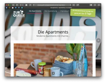 Website Apartmenthaus Zur Quelle, Wernigerode